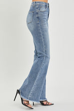 Load image into Gallery viewer, RISEN Full Size High Waist Raw Hem Flare Jeans
