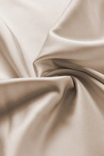 Load image into Gallery viewer, Apricot Asymmetrical Neck Balloon Sleeve Satin Blouse
