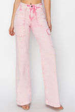 Load image into Gallery viewer, RISEN Full Size High Rise Wide Leg Cargo Pocket Jeans
