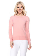 Load image into Gallery viewer, Crew Neck Long Sleeve Light Basic Casual Knit Top
