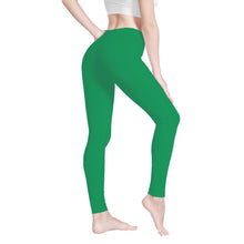 Load image into Gallery viewer, Ti Amo I love you - Exclusive Brand - Shamrock Green - Angry Fish  - Womens / Teen Girls  / Womens Plus Size  - Yoga Leggings - Sizes XS-3XL
