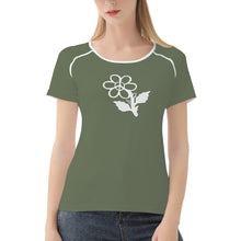 Load image into Gallery viewer, Ti Amo I love you - Exclusive Brand - Limed Ash - White Daisy - Women&#39;s T shirt
