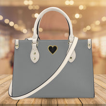 Load image into Gallery viewer, Ti Amo I love you - Exclusive Brand - Oslo Grey - Luxury Womens PU Tote Bag - Cream Straps
