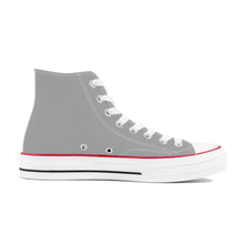 Load image into Gallery viewer, Ti Amo I love you - Exclusive Brand - Silver Chalice - White Daisy - High Top Canvas Shoes - White  Soles
