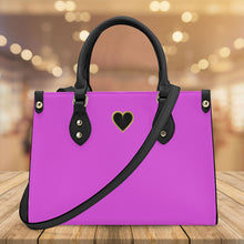 Load image into Gallery viewer, Ti Amo I love you - Exclusive Brand - Violet Pink - Luxury Women PU Tote Bag - Black Straps
