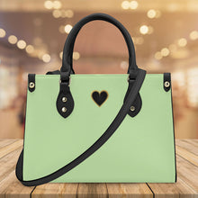 Load image into Gallery viewer, Ti Amo I love you - Exclusive Brand - Pixie Green - Luxury Womens PU Tote Bag - Black Straps
