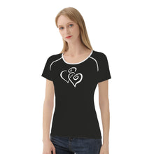 Load image into Gallery viewer, TI Amo I love you - Exclusive Brand - Tuatara - Double White Heart - Women&#39;s T shirt
