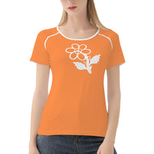 Load image into Gallery viewer, Ti Amo I love you - Exclusive Brand - Coral - White Daisy - Women&#39;s T shirt - Sizes XS-2XL
