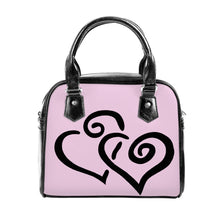 Load image into Gallery viewer, Ti Amo I love you - Exclusive Brand - Vanilla Ice - Double Black Heart -  Shoulder Handbag
