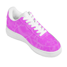 Load image into Gallery viewer, Ti Amo I love you - Exclusive Brand  - Deep Lavender Magenta Camouflage - Low Top Unisex Sneakers
