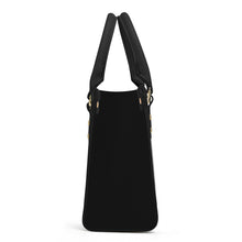 Load image into Gallery viewer, Ti Amo I love you - Exclusive Brand - Onyx - Luxury Womens PU Tote Bag - Black Straps
