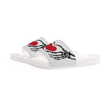 Load image into Gallery viewer, Ti Amo I love you - Exclusive Brand - Whisper - Skeleton Hands with Heart -  Slide Sandals - White Soles
