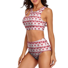 Load image into Gallery viewer, Ti Amo I love you - Exclusive Brand - Split 2pc Strappy Swimsuit
