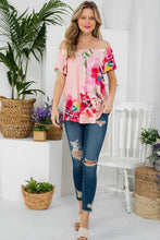 Load image into Gallery viewer, PLUS FLORAL OFF SHOULDER TOP
