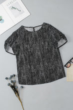 Load image into Gallery viewer, Printed Round Neck Short Sleeve Blouse
