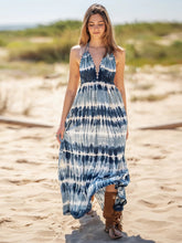 Load image into Gallery viewer, Tie-Dye Halter Neck Sleeveless Dress
