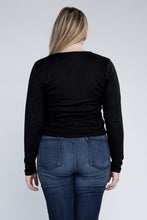 Load image into Gallery viewer, Plus Classic Ribbed Round Neck Long Sleeve
