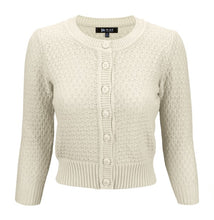Load image into Gallery viewer, Cute Pattern Cropped Cardigan Sweater  3/4 Sleeve
