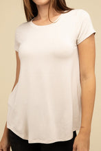 Load image into Gallery viewer, Flowy Round Hem Rayon Short Sleeve Top
