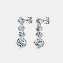 Load image into Gallery viewer, 4 Carat Moissanite 925 Sterling Silver Earrings
