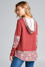 Load image into Gallery viewer, French Terry Mix Match Hoodie Shirt Sytle Top
