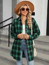 Load image into Gallery viewer, Plaid Collared Neck Long Sleeve Shirt
