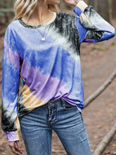 Load image into Gallery viewer, Shiny Printed Round Neck Long Sleeve T-Shirt
