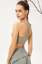 Load image into Gallery viewer, Zip-Up Round Neck Sports Bra
