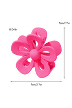 Load image into Gallery viewer, Rose Red Sweet Hollowed Flower Shape Claw Clip
