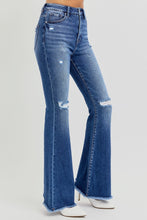 Load image into Gallery viewer, RISEN Full Size High Rise Distressed Raw Hem Flare Jeans
