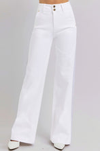 Load image into Gallery viewer, RISEN Full Size Tummy Control Double Button Wide Leg Jeans
