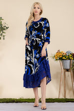 Load image into Gallery viewer, Celeste Full Size Paisley Print Lace Ruffled Midi Dress
