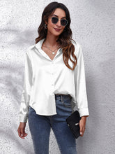 Load image into Gallery viewer, Collared Neck Buttoned Long Sleeve Shirt
