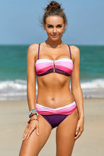 Load image into Gallery viewer, Contrast Spaghetti Strap Bikini Set
