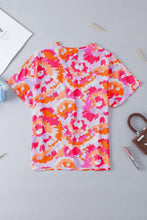 Load image into Gallery viewer, Printed V-Neck Short Sleeve Blouse
