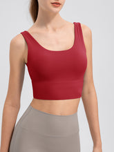 Load image into Gallery viewer, Scoop Neck Wide Strap Active Tank
