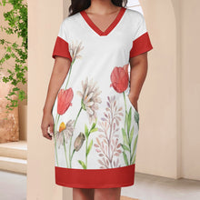 Load image into Gallery viewer, Ti Amo I love you - Exclusive Brand - Knee Length - Loose Pocket Dress - Size S-5XL
