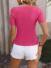 Load image into Gallery viewer, Mandy Round Neck Short Sleeve Knit Top
