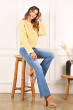 Load image into Gallery viewer, Herringbone Pattern Crew Neck Sweater
