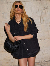 Load image into Gallery viewer, Button Up Collared Neck Denim Jacket
