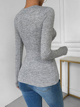 Load image into Gallery viewer, Twisted Round Neck Long Sleeve T-Shirt
