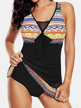 Load image into Gallery viewer, Geometric Wide Strap One-Piece Swimwear
