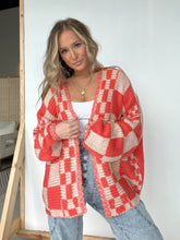 Load image into Gallery viewer, Plaid Open Front Long Sleeve Cardigan
