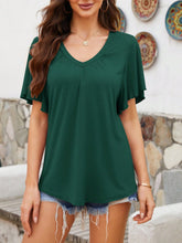 Load image into Gallery viewer, V-Neck Flutter Sleeve T-Shirt

