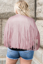 Load image into Gallery viewer, Plus Size Fringe Open Front Jacket
