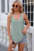 Load image into Gallery viewer, Eyelet Scoop Neck Wide Strap Tank
