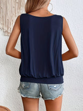 Load image into Gallery viewer, Full Size Ruched Scoop Neck Tank

