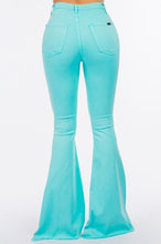 Load image into Gallery viewer, Bell Bottom Jean in Turquoise Inseam 32&quot;
