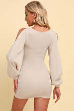 Load image into Gallery viewer, Square Neck Split Sleeve Mini Dress
