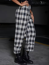 Load image into Gallery viewer, Full Size Plaid High Waist Pants
